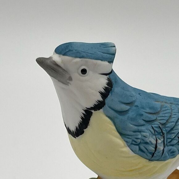 Lot Of 2 Vintage AVON Blue Jay Birds Porcelain On Branch Nest Ceramic Figurine - Picture 12 of 16